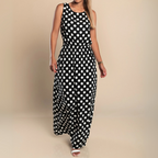 Dames Maxi Jurk Stippenprint