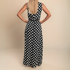 Dames Maxi Jurk Stippenprint