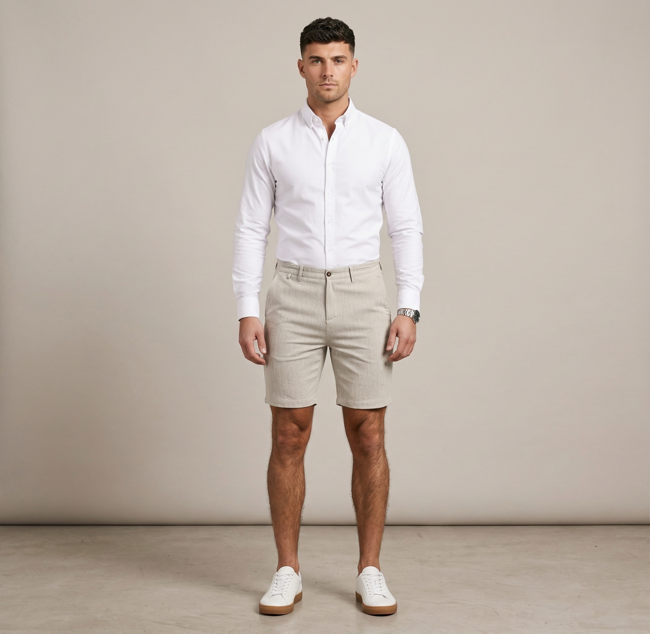 Heren Chino Shorts Katoen Pasvorm