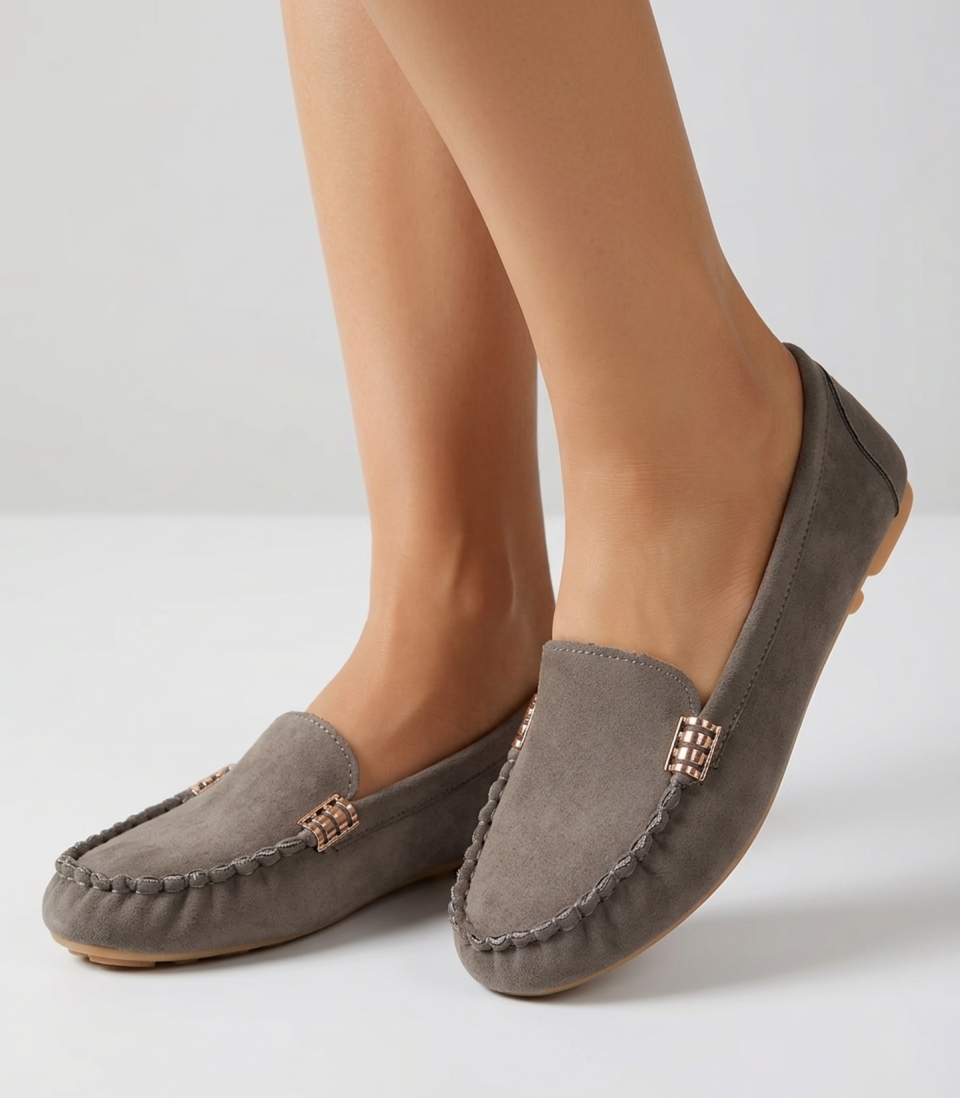 Women's Loafers with Metal Detail