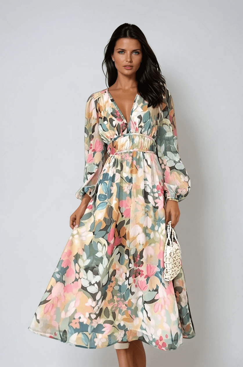 Dames Maxi Jurk Bloemenprint Verfijnd