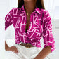 Winny Blouse | Stijlvolle Blouse met Print en Knopen