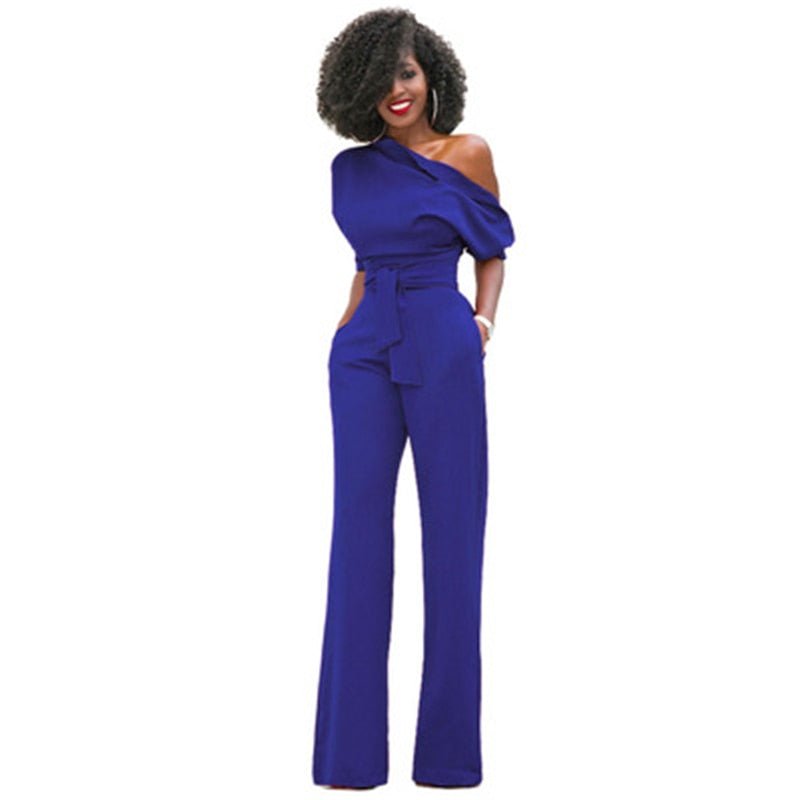 Junita Jumpsuit | Slim-Fit Eén-schouder Jumpsuit