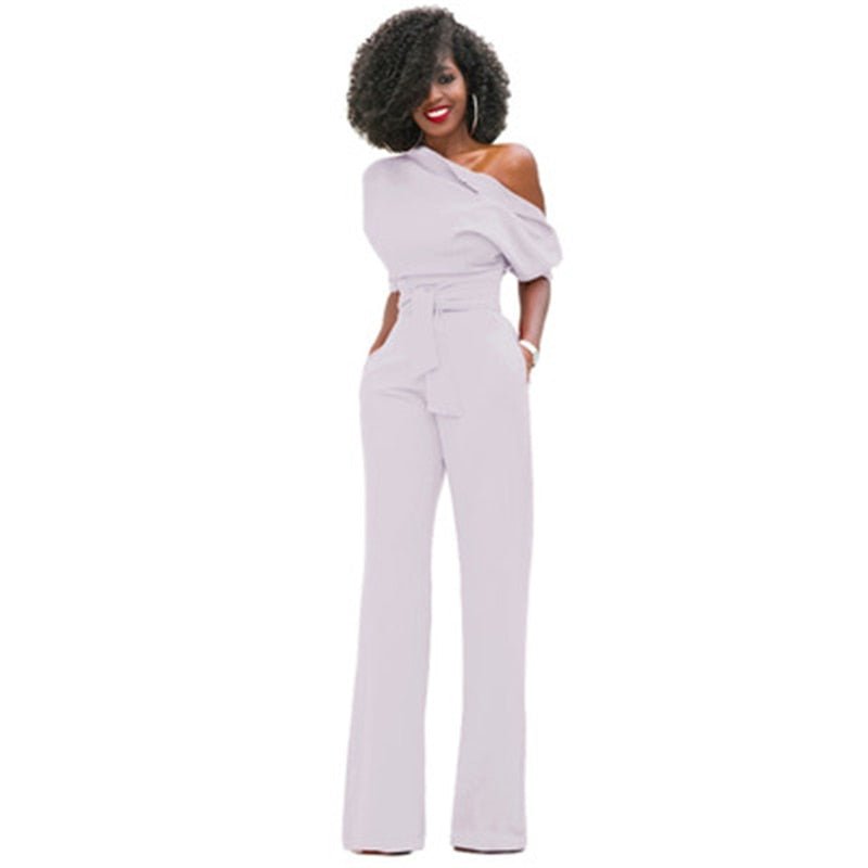 Junita Jumpsuit | Slim-Fit Eén-schouder Jumpsuit