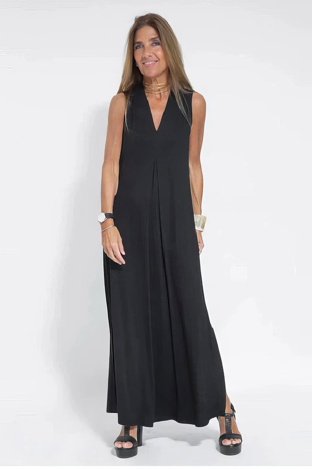 Dames Maxi Jurk met Vest Set