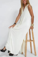 Dames Gelaagde Maxi Jurk met Vest