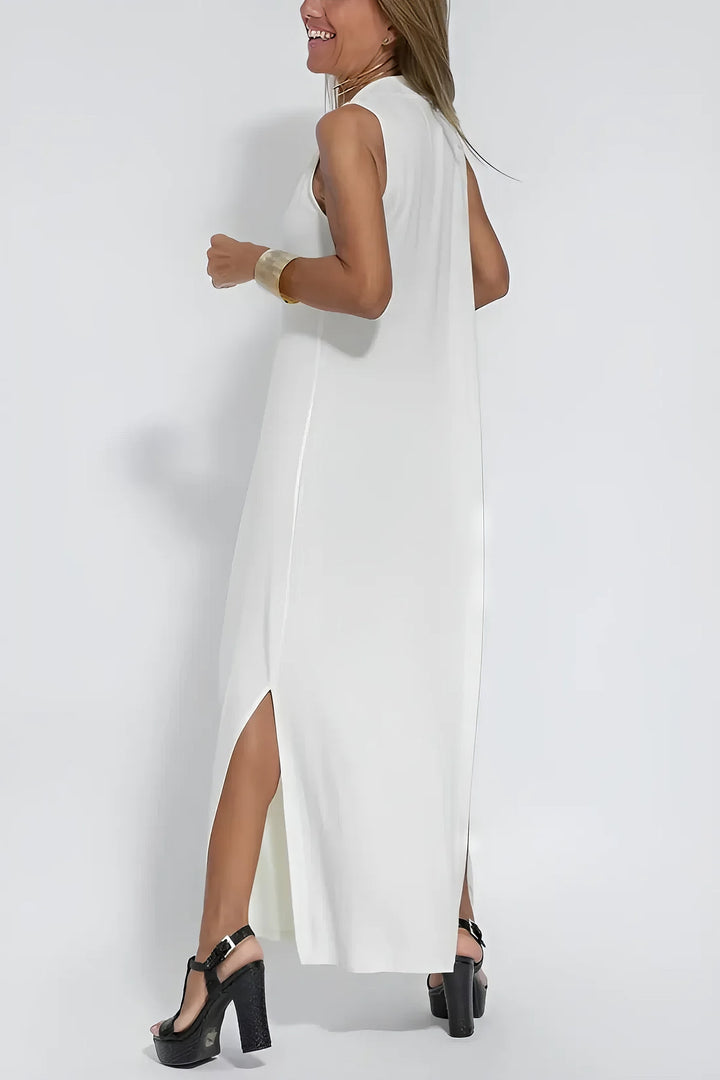 Dames Gelaagde Maxi Jurk met Vest