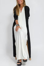 Dames Gelaagde Maxi Jurk met Vest