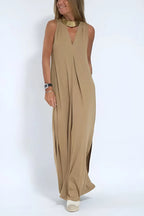 Dames Gelaagde Maxi Jurk met Vest