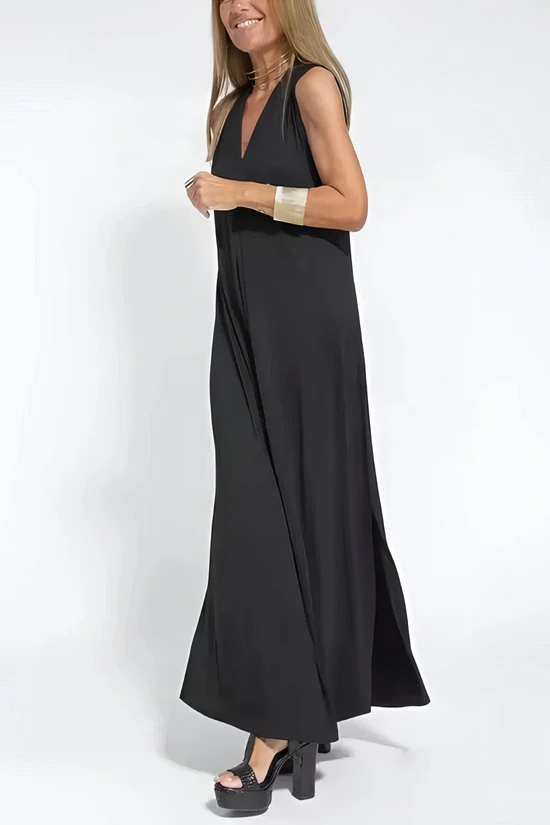 Dames Maxi Jurk met Vest Set