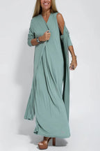 Dames Maxi Jurk met Vest Set