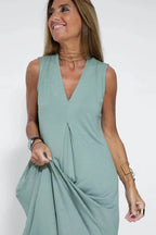 Dames Gelaagde Maxi Jurk met Vest
