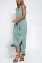 Dames Maxi Jurk met Vest Set