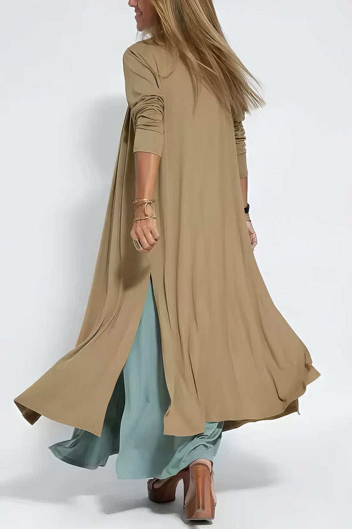 Dames Gelaagde Maxi Jurk met Vest