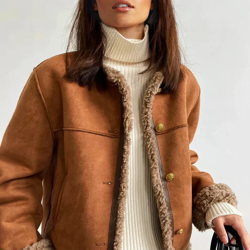 Zaina Jas | Herfst Jas met Warme Shearling Voering