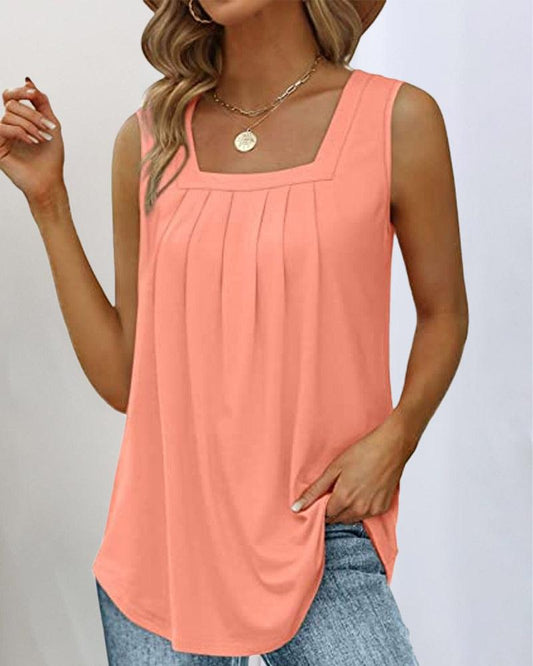Zomer Top met Vierkante Hals | Gia Top - Carla Moda
