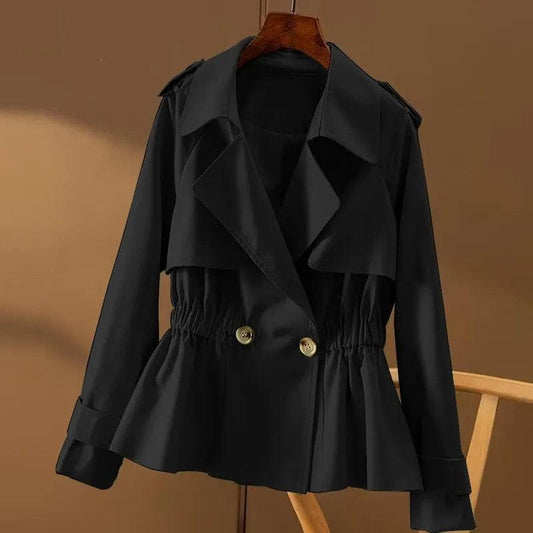 Zwarte Korte Trenchcoat | Isabel Jas - Carla Moda